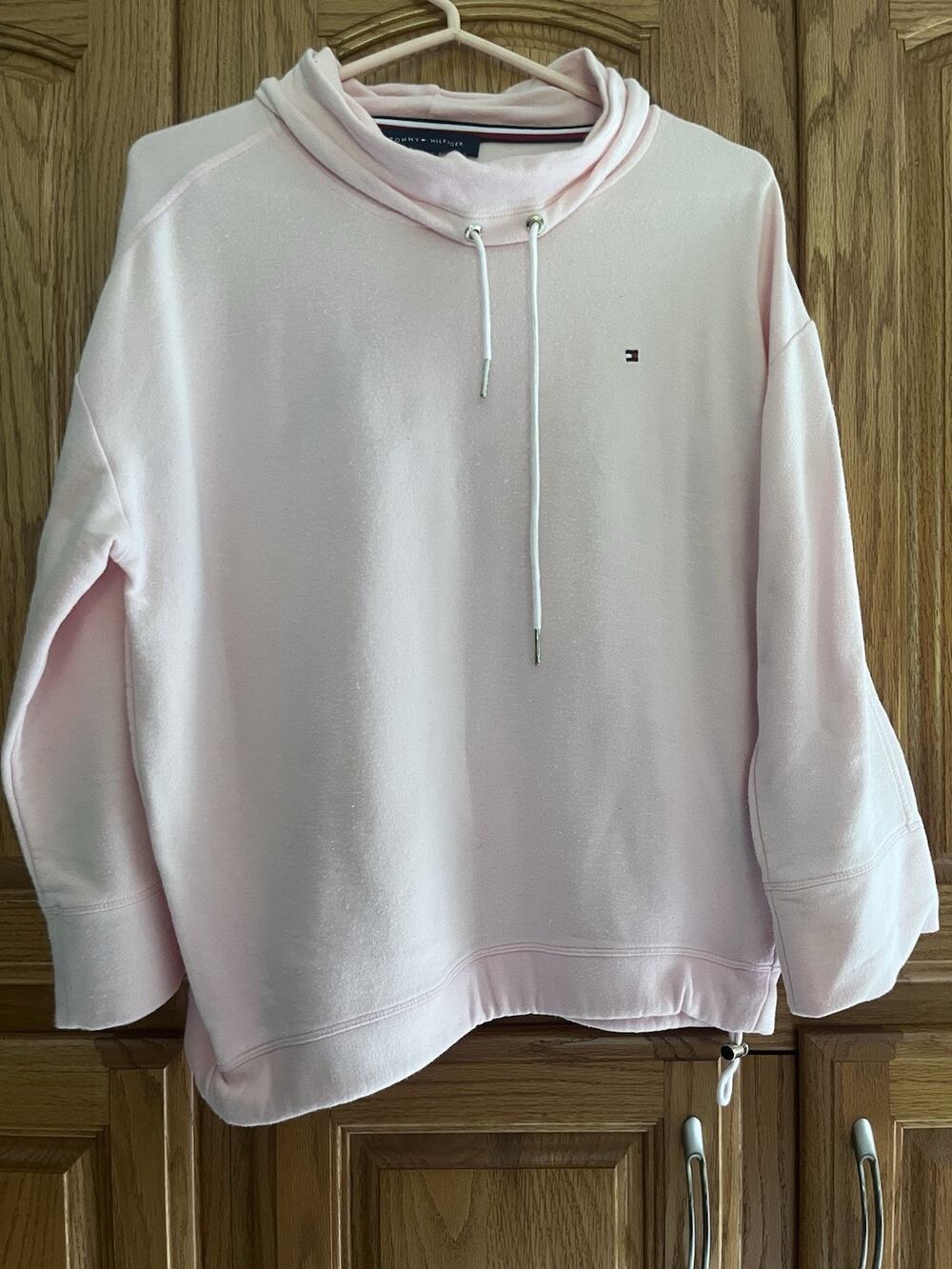 Tommy Hilfiger Women's Pink Pullover Sweatshirt Logo Size S